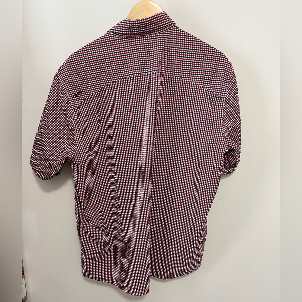 Orvis Clearwater Seersucker Shirt Short Sleeve Button Up Men’s Size Large Casual - Picture 4 of 12
